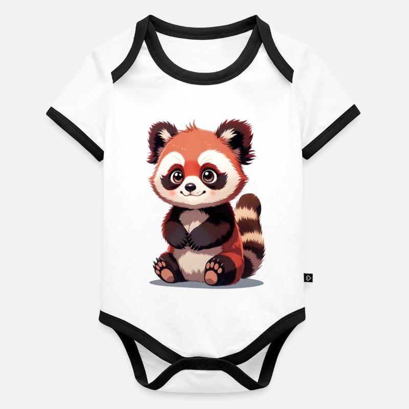 Baby Red Panda Organic Baby Contrasting Bodysuit