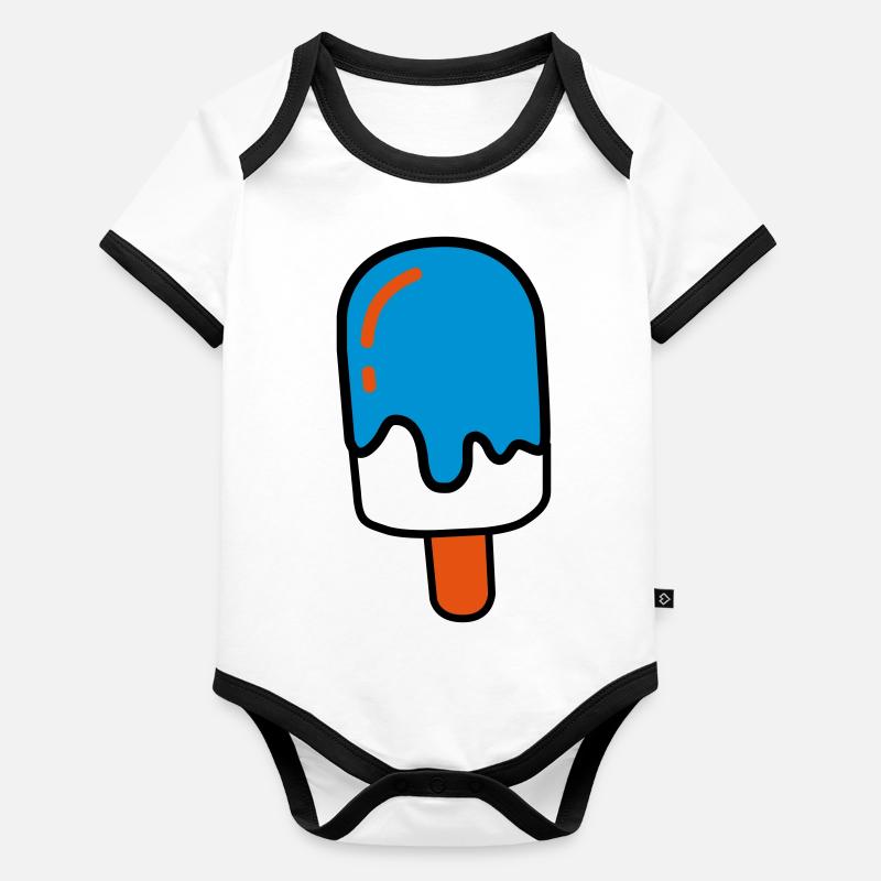 Eskimo Limon Body Bébé bio contrasté manches courtes