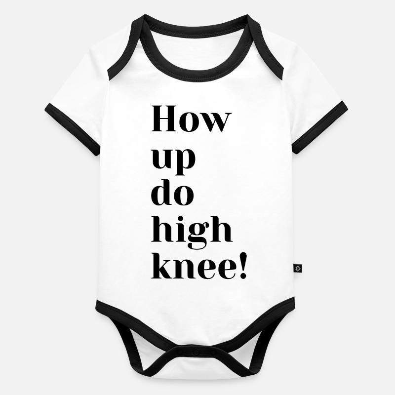 how up do high knee Baby Bio-Kurzarm-Kontrastbody