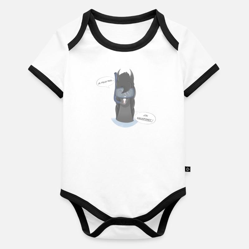 Aquaponey Body Bébé bio contrasté manches courtes