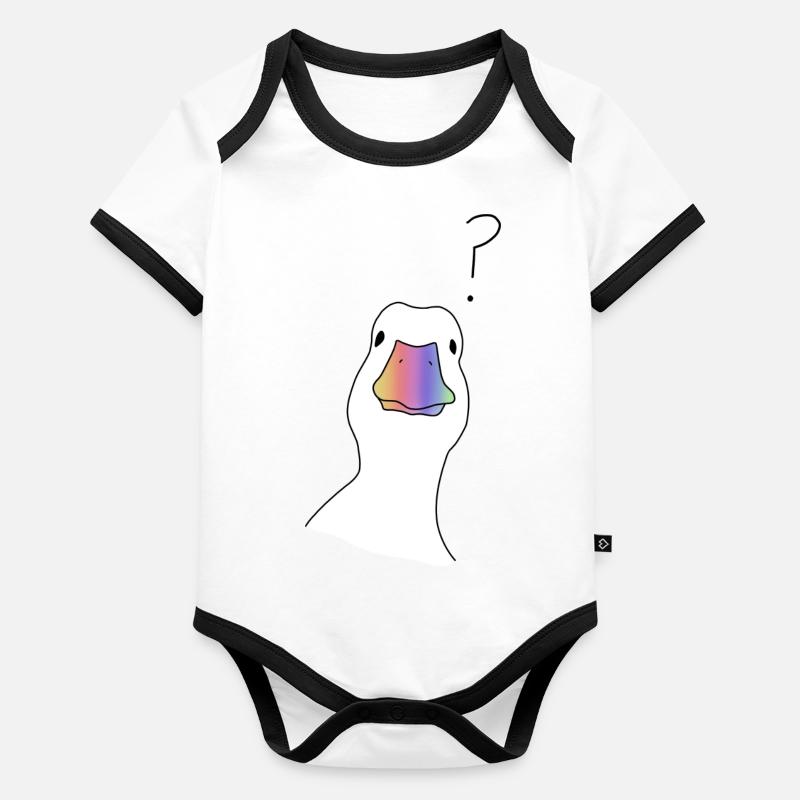 Duck Rainbow Version Organic Baby Contrasting Bodysuit