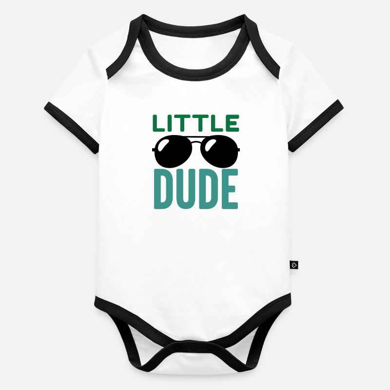 Petit mec Body Bébé bio contrasté manches courtes
