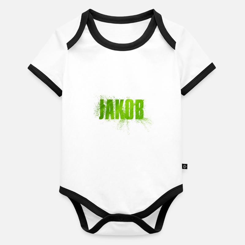 Jacques Body Bébé bio contrasté manches courtes