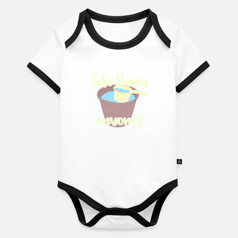 Tabo Shower Anyone? Organic Baby Contrasting Bodysuit