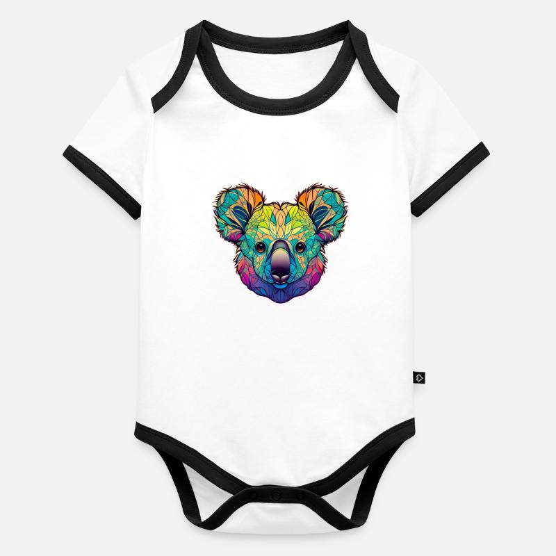 koala Body Bébé bio contrasté manches courtes