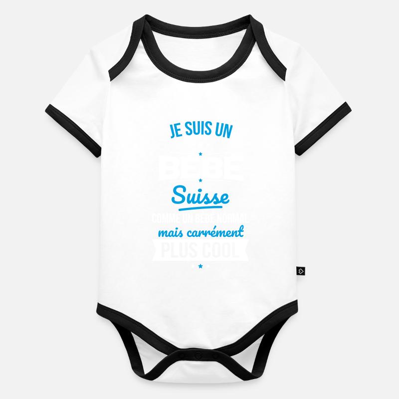 Bébé Suisse comme un Bébé normal mais plus Cool Body Bébé bio contrasté manches courtes