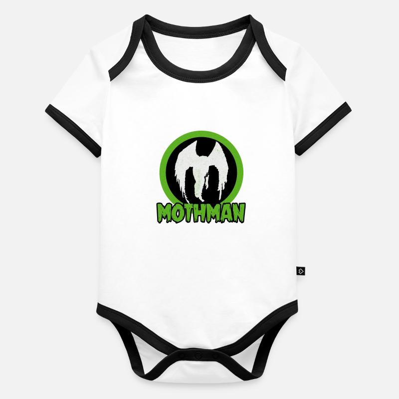 Mothman Legendär Monster Kryptid Tier Geschenk Baby Bio-Kurzarm-Kontrastbody