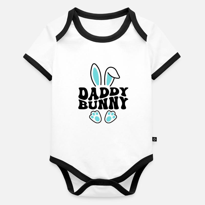 Papa Lapin Body Bébé bio contrasté manches courtes