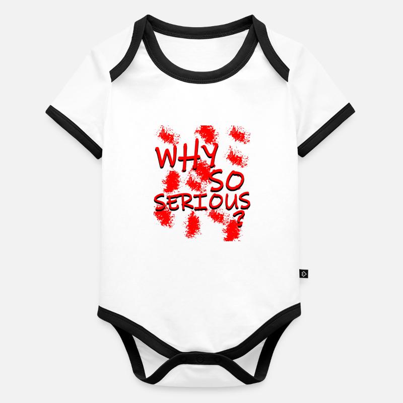Why so serious? Organic Baby Contrasting Bodysuit