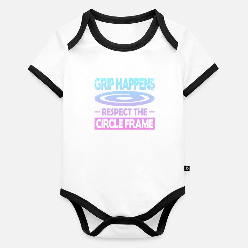 Grip Happens Respectez le cadre circulaire Body Bébé bio contrasté manches courtes
