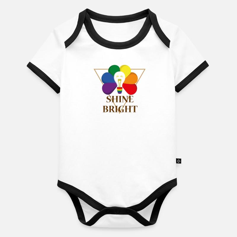 Briller Body Bébé bio contrasté manches courtes