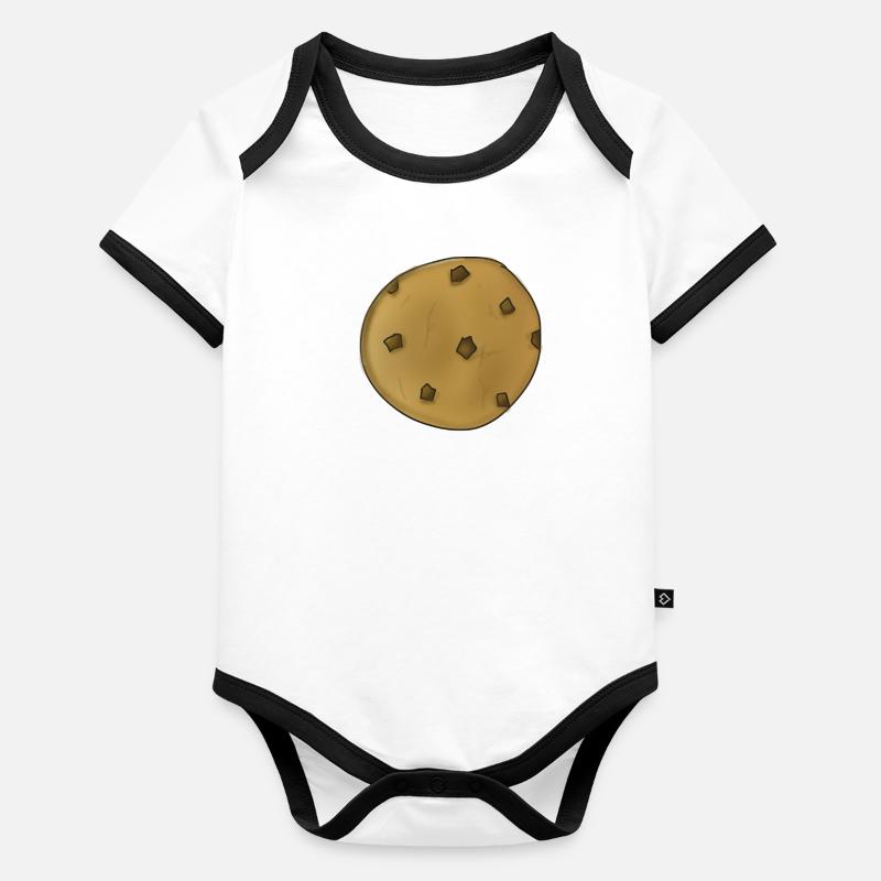 Biscuit cookie image graphique icône dessin clipart Body Bébé bio contrasté manches courtes