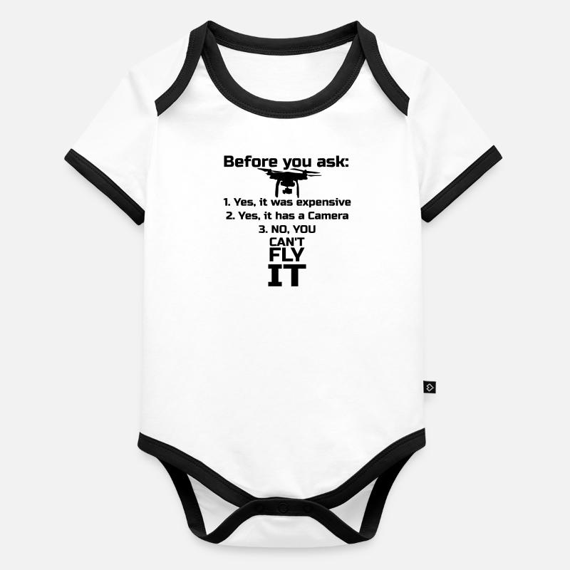 Drone Organic Baby Contrasting Bodysuit
