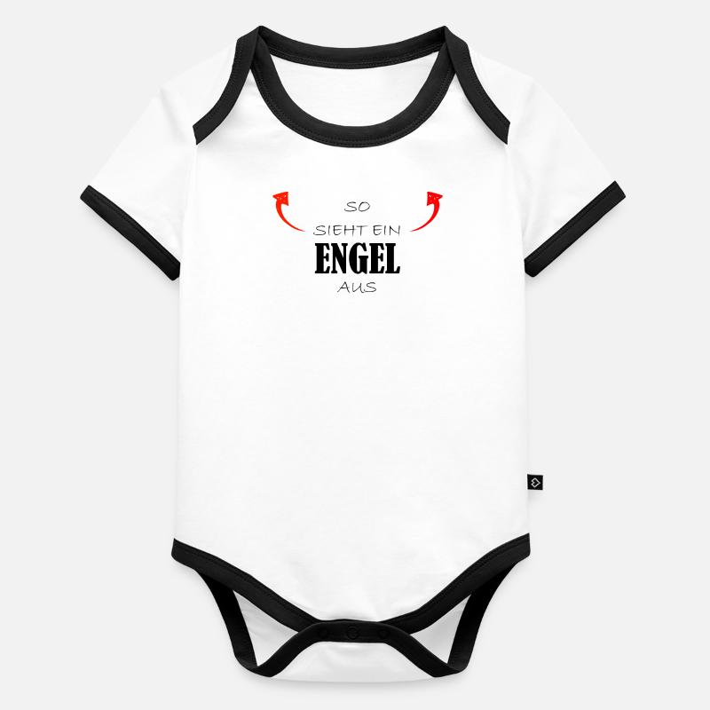 Engel Baby Bio-Kurzarm-Kontrastbody