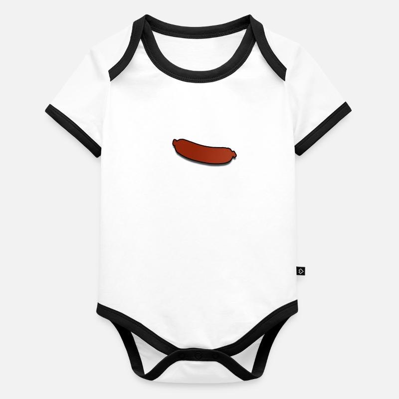 Saucisse Body Bébé bio contrasté manches courtes