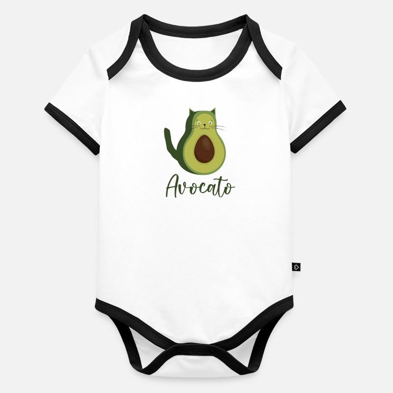 Die etwas andere Avocado Baby Bio-Kurzarm-Kontrastbody