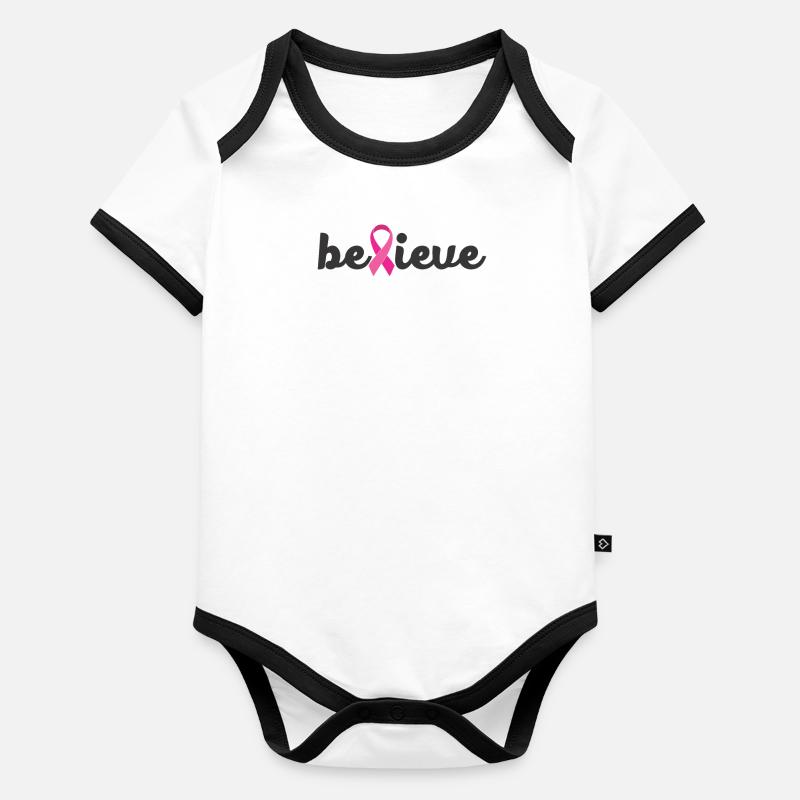 Glaube an eine Heilung Baby Bio-Kurzarm-Kontrastbody