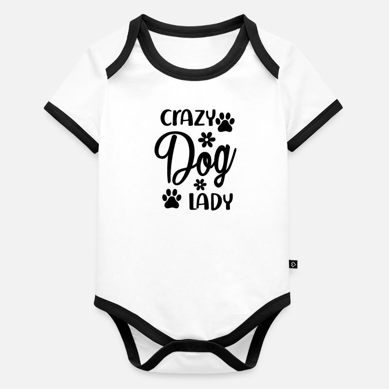Chienne folle Body Bébé bio contrasté manches courtes