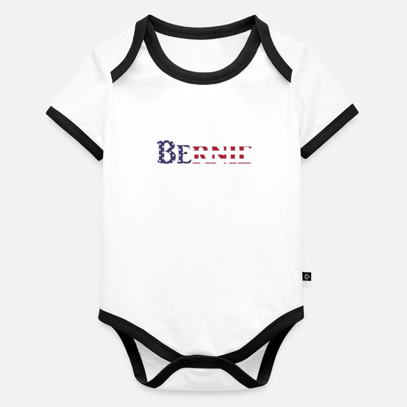 Bernie Sanders Body Bébé bio contrasté manches courtes