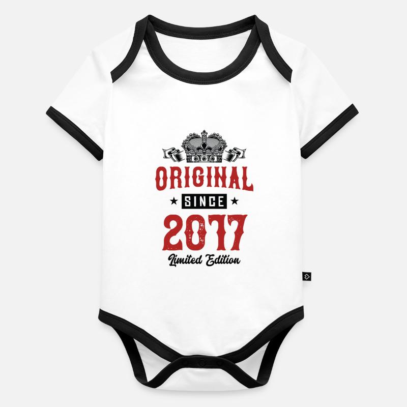 Édition limitée 2017 Body Bébé bio contrasté manches courtes
