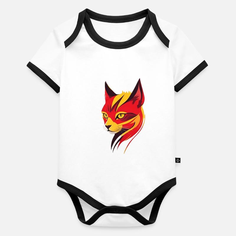 Katze Baby Bio-Kurzarm-Kontrastbody