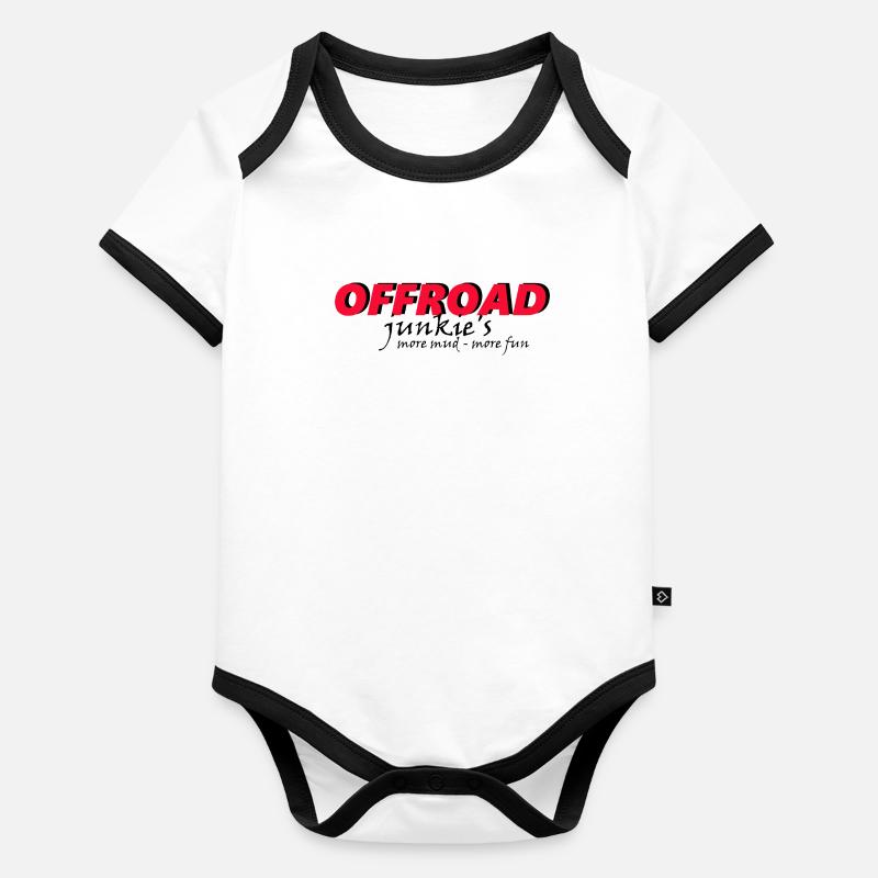 Offroad Junkie's more mud more fun Baby Bio-Kurzarm-Kontrastbody