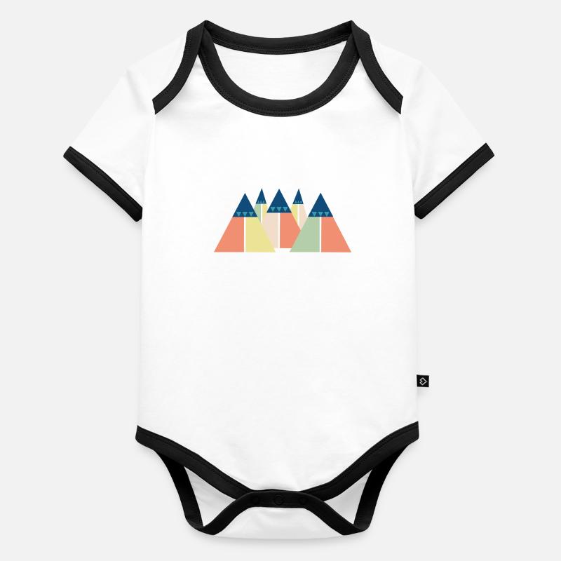 bunte Baby Bio-Kurzarm-Kontrastbody