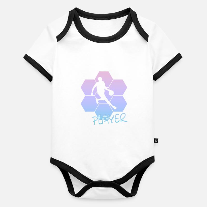 Basketball Baby Bio-Kurzarm-Kontrastbody