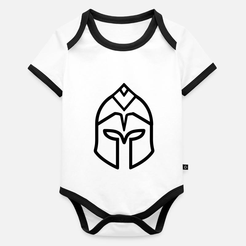 Sparta Spartanischer Krieger Baby Bio-Kurzarm-Kontrastbody