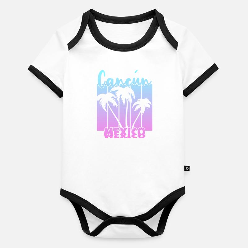Cancun Mexico Baby Bio-Kurzarm-Kontrastbody