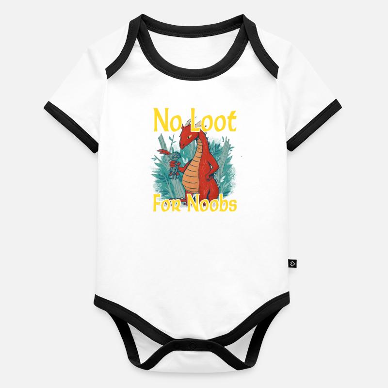 No Loot for Noobs - Mmorpg Organic Baby Contrasting Bodysuit