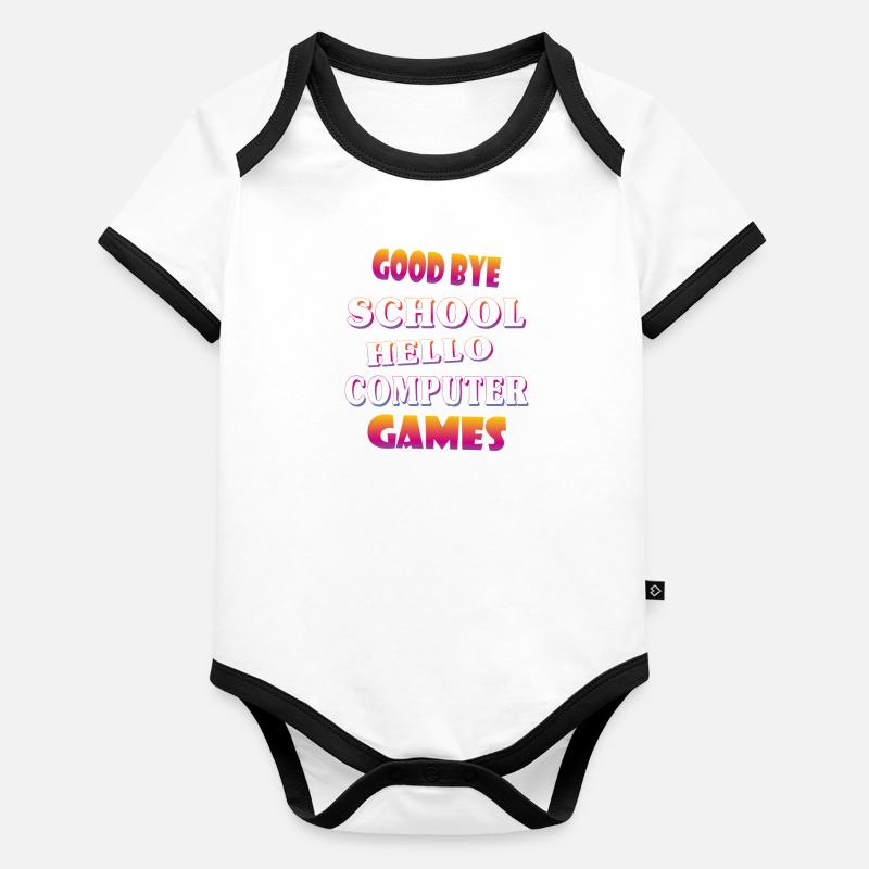 School Gamer Students Organic Baby Contrasting Bodysuit