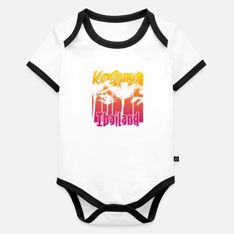 Ko Samet Thailand Baby Bio-Kurzarm-Kontrastbody