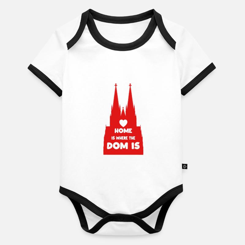 Cathédrale de Cologne Body Bébé bio contrasté manches courtes