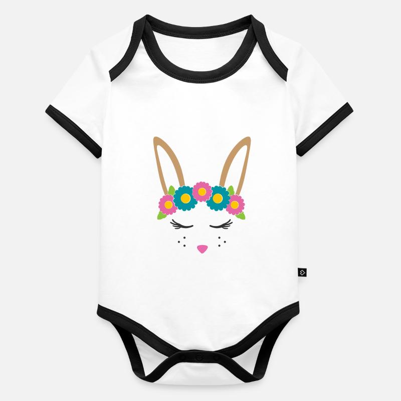 Easter Organic Baby Contrasting Bodysuit
