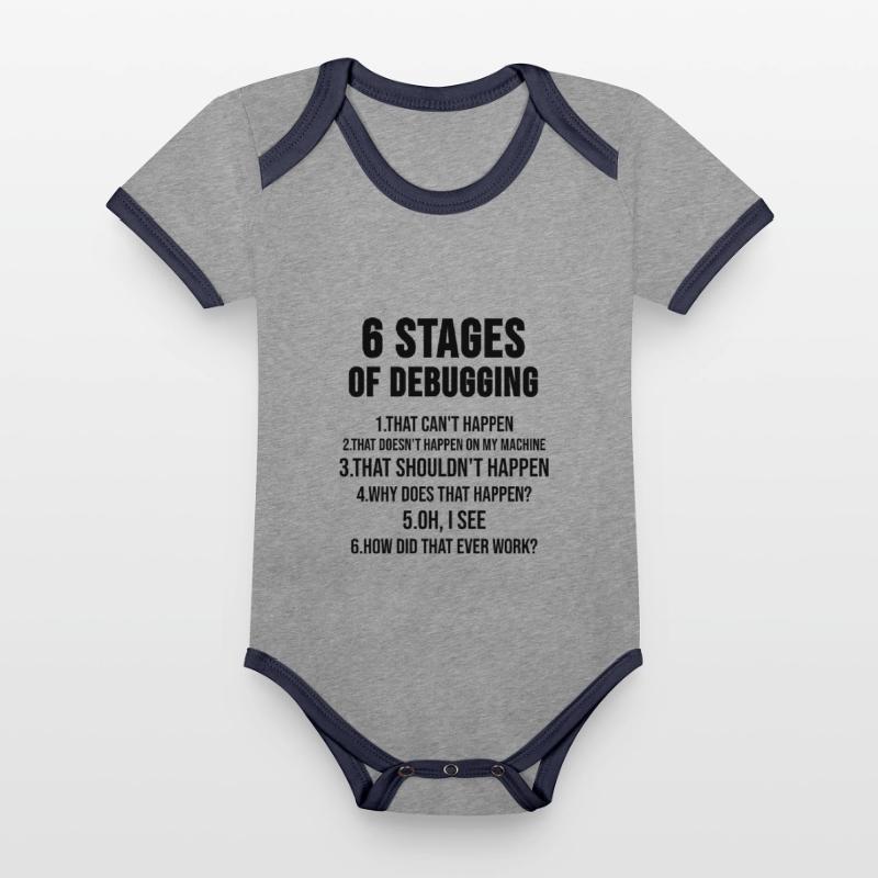 Programmierer Coder Html Code Software Geschenk Baby Bio-Kurzarm-Kontrastbody