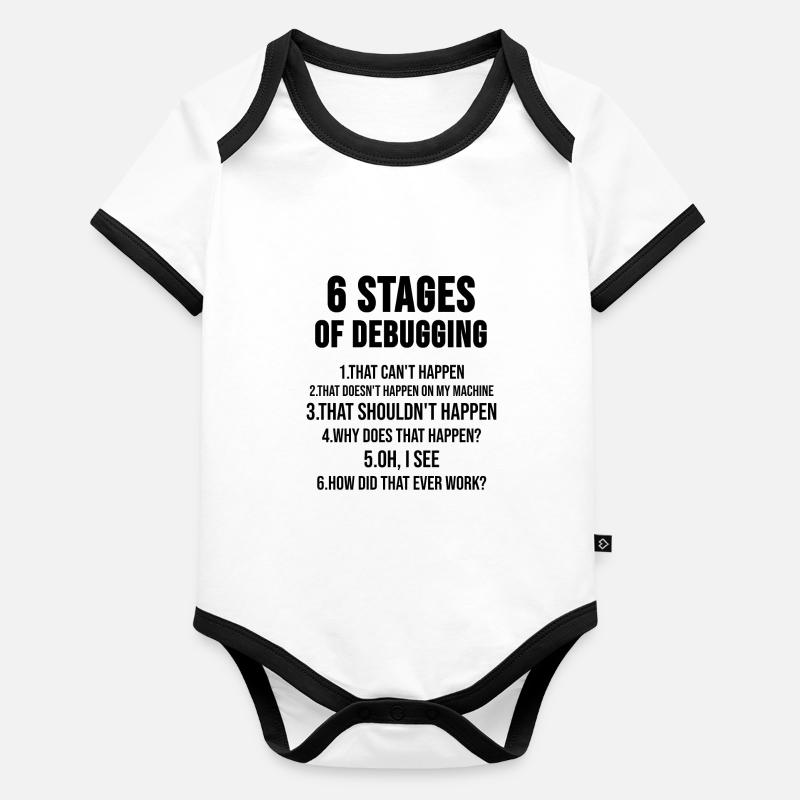 Programmierer Coder Html Code Software Geschenk Baby Bio-Kurzarm-Kontrastbody