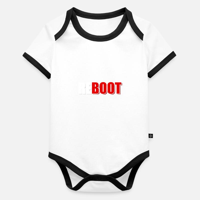 ordinateur Body Bébé bio contrasté manches courtes