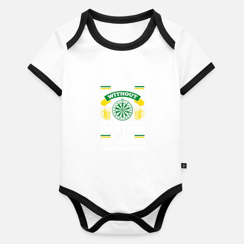 Jeu de fléchettes Darts Player Cadeau Body Bébé bio contrasté manches courtes