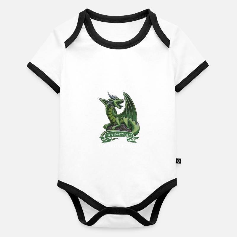 Dragon Dragon Créature Mythique Cadeau Body Bébé bio contrasté manches courtes