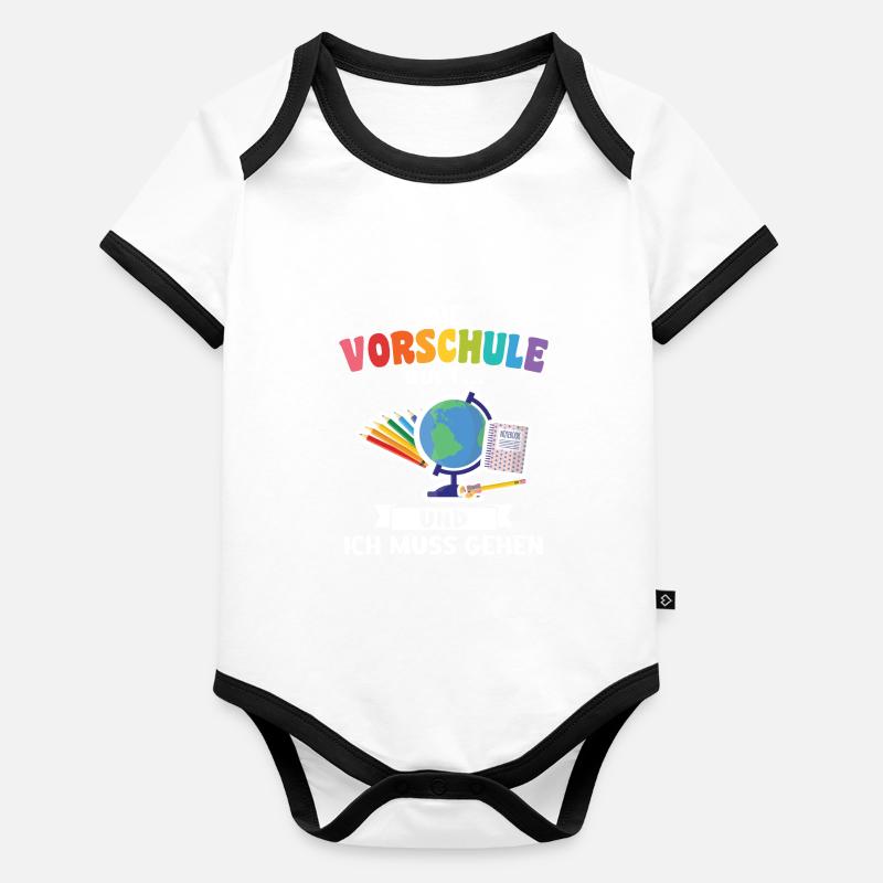 Vorschule Anfang Vorschulkind Geschenk Baby Bio-Kurzarm-Kontrastbody