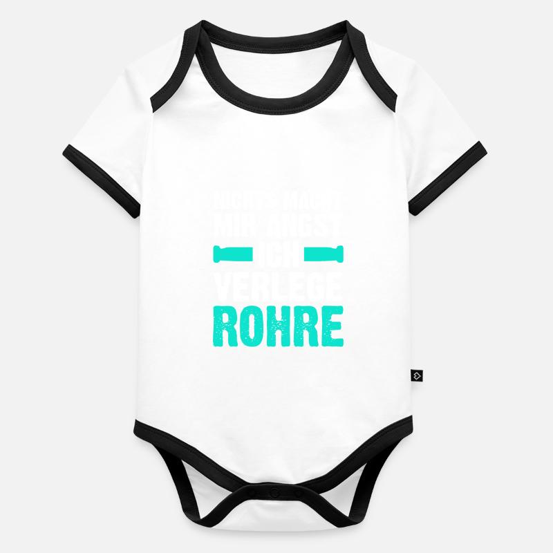 Klempner Beruf Installateur Geschenk Baby Bio-Kurzarm-Kontrastbody