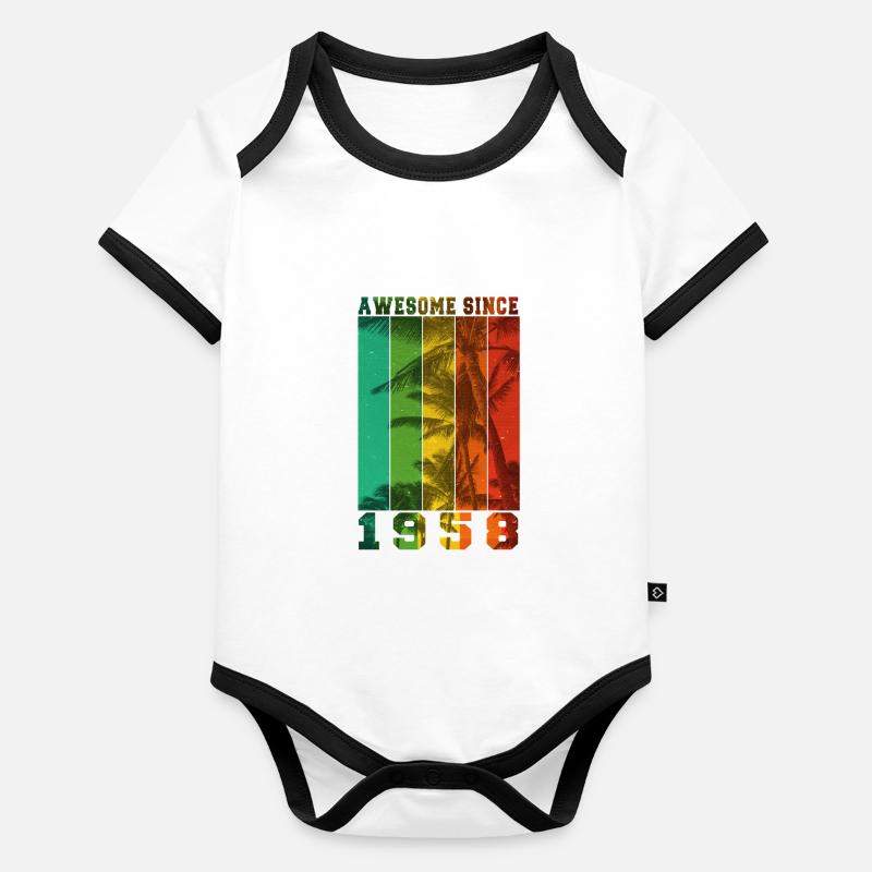 Genial seit 1958 Baby Bio-Kurzarm-Kontrastbody