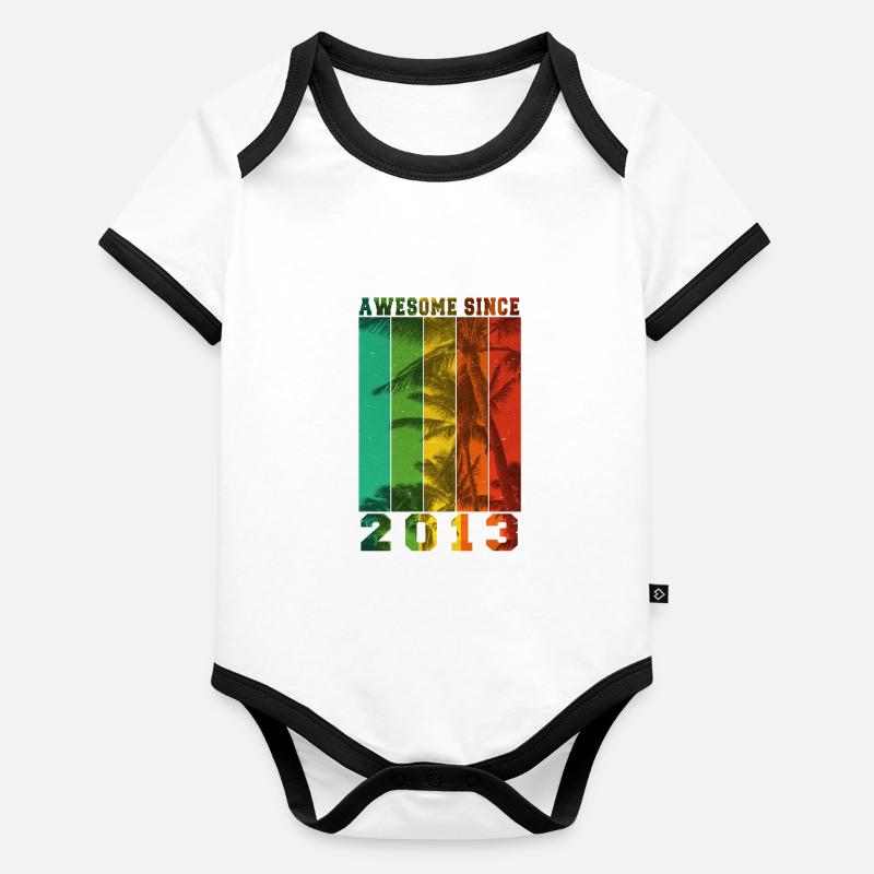 Großartig seit 2013 Baby Bio-Kurzarm-Kontrastbody