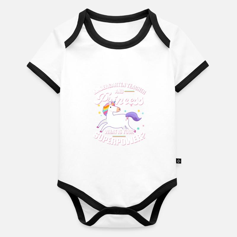 Lehrerin Kindergärtnerin Kindergärtnerin Geschenk Baby Bio-Kurzarm-Kontrastbody