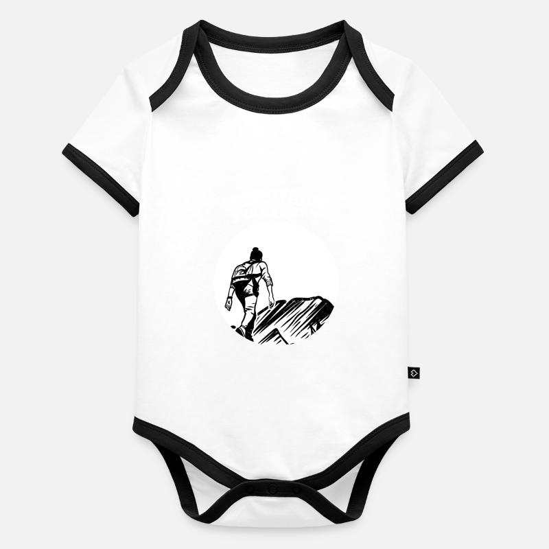 Wandern Berge Wanderer Geschenk Baby Bio-Kurzarm-Kontrastbody