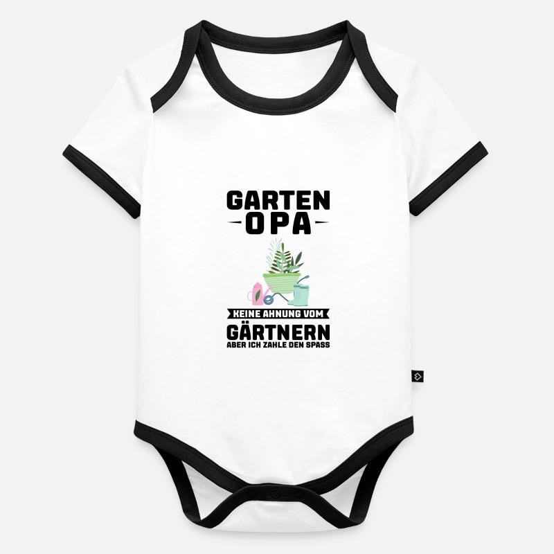 Garten Opa Gartenarbeit Geschenk Baby Bio-Kurzarm-Kontrastbody