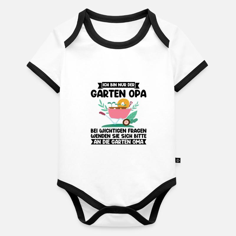 Garten Opa Großvater Geschenk Baby Bio-Kurzarm-Kontrastbody