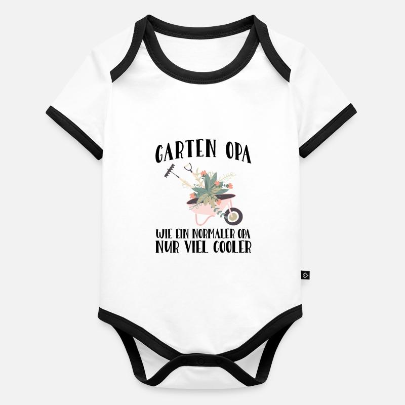 Garten Opa Großvater Geschenk Baby Bio-Kurzarm-Kontrastbody