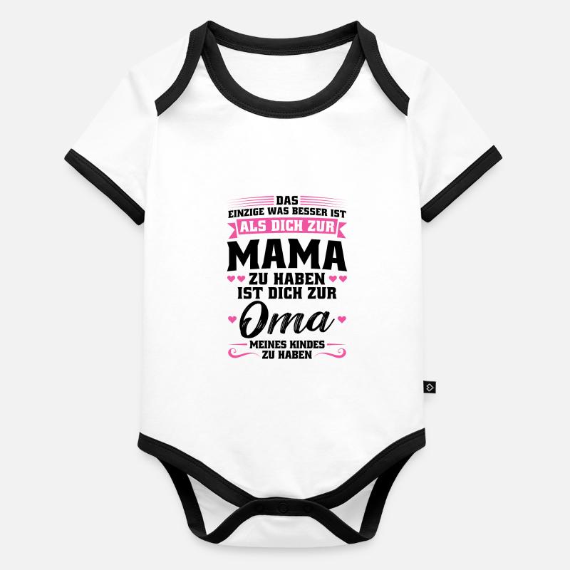 Mutter Mama Tochter Geschenk Baby Bio-Kurzarm-Kontrastbody
